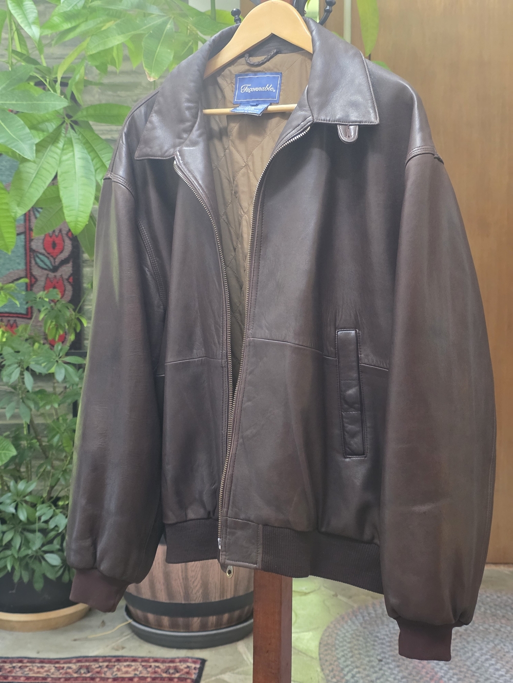 FRENCH VINTAGE FACONNABLE LAMB LEATHER JACKET XL - Picture 12 of 16